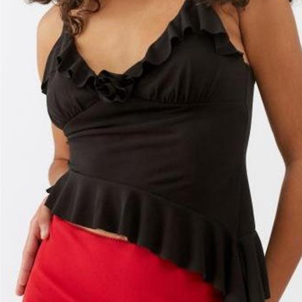 Urban outfitters black rose top - worn once size small